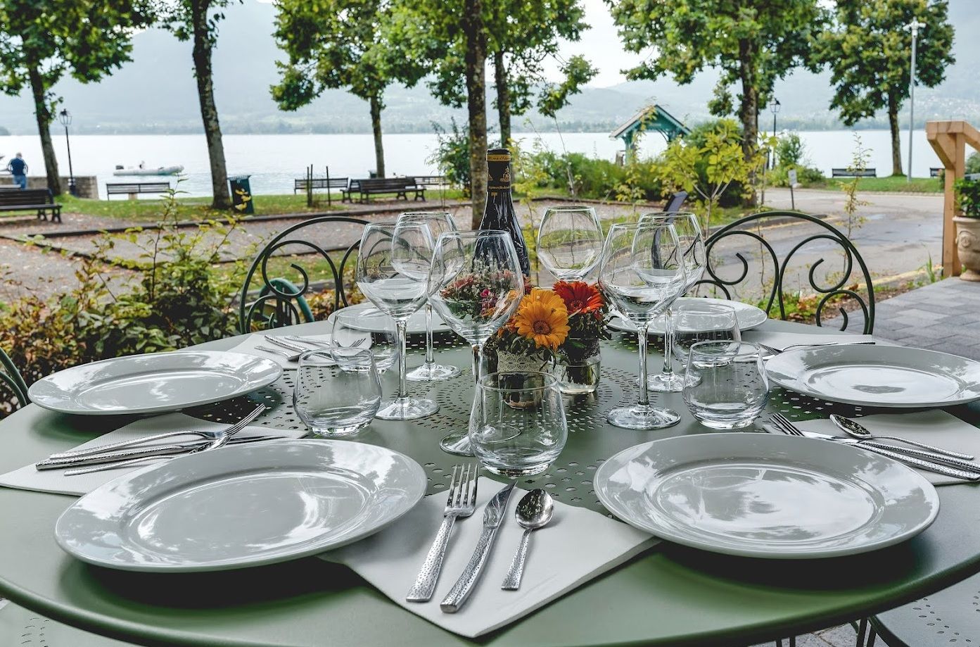 Terrasse Vue Lac Annecy Pavillon Des Fleurs