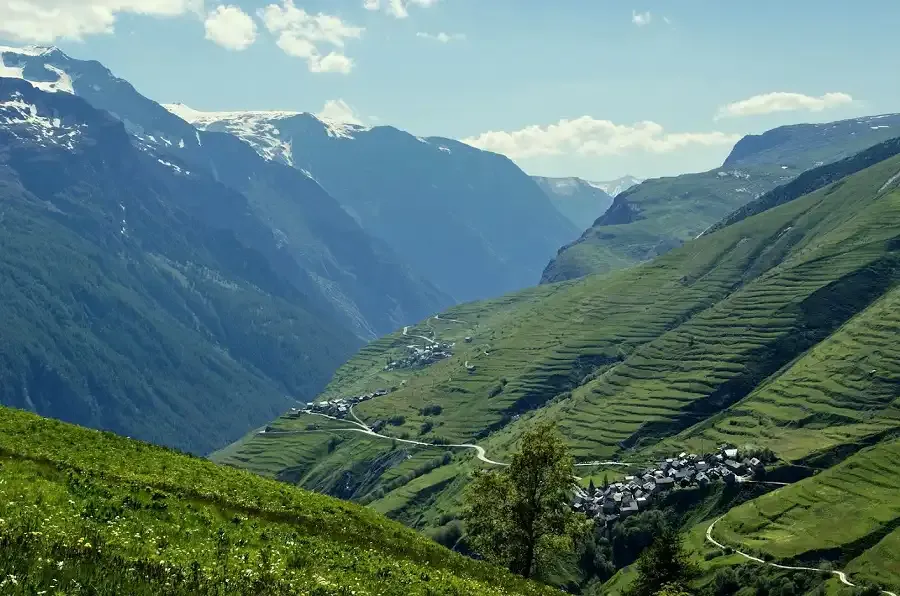 Vue Aerienne Le Hameau Romanche La Grave