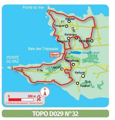 plan randonnée Pointes Du Raz