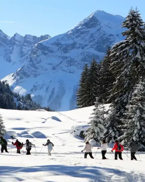 Vacances à la montagne en hiver