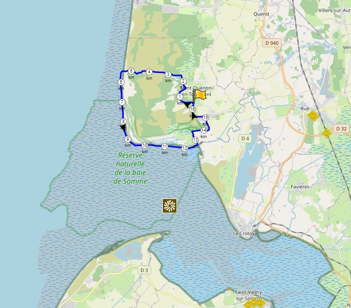 Randonnée en Baie d’Authie. Visite de la ville et de la digue